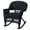 Black, variant on Pemberly Row Wicker Rocker Chair in Black with Red Cushion (Set of 2)