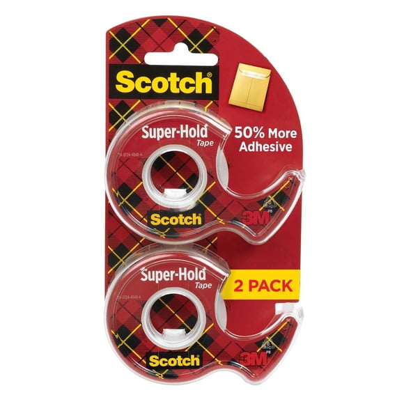 Cinta adhesiva Super-Hold 198DM-2 transparente 3/4 x 15 m, 2 rollos