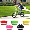 thumbnail image 1 of Bicycle Basket Large Capacity Bright Color Strong Load-bearing Smooth Edge Easy Installation Kids Scooter Bike Handlebar Front Storage Basket Bike Supplies, 1 of 7