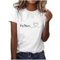 thumbnail image 2 of Mother's Day T Shirts Womens Clothes Fun Love Mama Print Soft Modal Short Sleeve Tee Summer Holiday Tops Gifts for Mom (S, White 15), 2 of 4