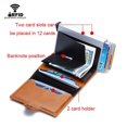 thumbnail image 3 of Anti Rfid Wallet Bank Id Credit Card Holder Wallet Leather Passes Aluminum Business Card Case Protector Cardholder Pocket Israel, 3 of 3
