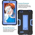 thumbnail image 3 of Mignova Case for Walmart Onn 7 Inch Tablet, Heavy-Duty Drop-Proof and Shock-Resistant Rugged Hybrid case(with Built-in Stand), for Walmart Onn Android Tablet 7 Inch(100005206) Case(Black/Blue), 3 of 7