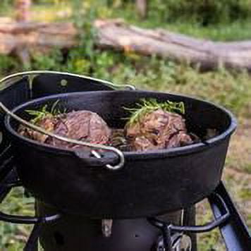 Large 12 inch Cast Iron Camp Style Dutch Oven Ready to Season