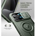 thumbnail image 4 of Funda Dexnor para iPhone 15 Pro Max con cámara deslizante, color verde militar, 4 of 7