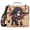 Cartoon Baby Cow, variant on 3 Ring Zipper Binder with Shoulder Strap Waterproof Trapper Keeper 2 Inch D-Ring 500 Sheets Capacity Cute Bear in Airplane