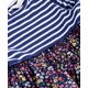 thumbnail image 5 of Vestido Beebay de mezcla de materiales con volantes en las mangas, azul marino, 7 años, 5 of 5