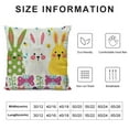 thumbnail image 6 of COMIO  Easter Pillow Cover Polka Dots Colorful Bunnies Chick Decorations Holiday Farmhouse Decorative Spring Pillow Case for Home Sofa Couch &nbsp;2pc, 6 of 6