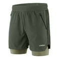 thumbnail image 2 of Men 2 In 1 Running Shorts Quick Drying Breathable Active Training Exercise Jogging Marathon Cycle Shorts, 2 of 7