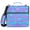 Blue Pink Stripes with Flowers, variant on 3 Ring Zipper Binder with Shoulder Strap Waterproof Trapper Keeper 2 Inch D-Ring 500 Sheets Capacity Dark Green Felt
