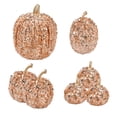thumbnail image 3 of 7 Pcs Assorted Sizes Artificial Pumpkins Fall Decor Fake Faux Foam Pumpkins for Halloween Thanksgiving Harvest Home Table Decor,Champagne Pumpkin, 3 of 3