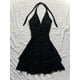 thumbnail image 1 of Vestidos Sexy Punk para mujer, ropa Vintage de los años 90, dulce vestido coreano de cintura alta, ajustado, gótico, Harajuku, Y2k, corto, Halter, Verano, 1 of 5