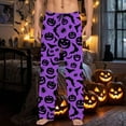 thumbnail image 3 of Men's Casual Pants Halloween Sleep Pants With Drawstring Waist And Side Pockets Comfortable Relaxed Fit Soft Breathable Fabric, 3 of 6