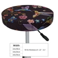 thumbnail image 4 of Kll Humming Bird And Tropical Flowers Round Bar Chair Cushion Cover 12 Inch,Bar Stool Protector With Elastic, Soft Washable, 4 of 7
