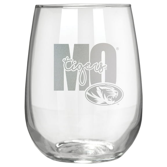 Missouri Tigers Etched 17oz. City Stemless Wine Glass