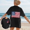 thumbnail image 2 of Blusas de Manga Corta Casuales para las Mujeres Verano Cuello Redondo Moda Impresa Blusa, Top Ligero para el Hogar Y Diario, 2 of 6