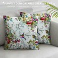 thumbnail image 3 of Chilfamy Flowers Bird White Background Print Pillow Covers for Couch High-Quality Year-Round Pillow Case 1PC 18x18in, 3 of 5