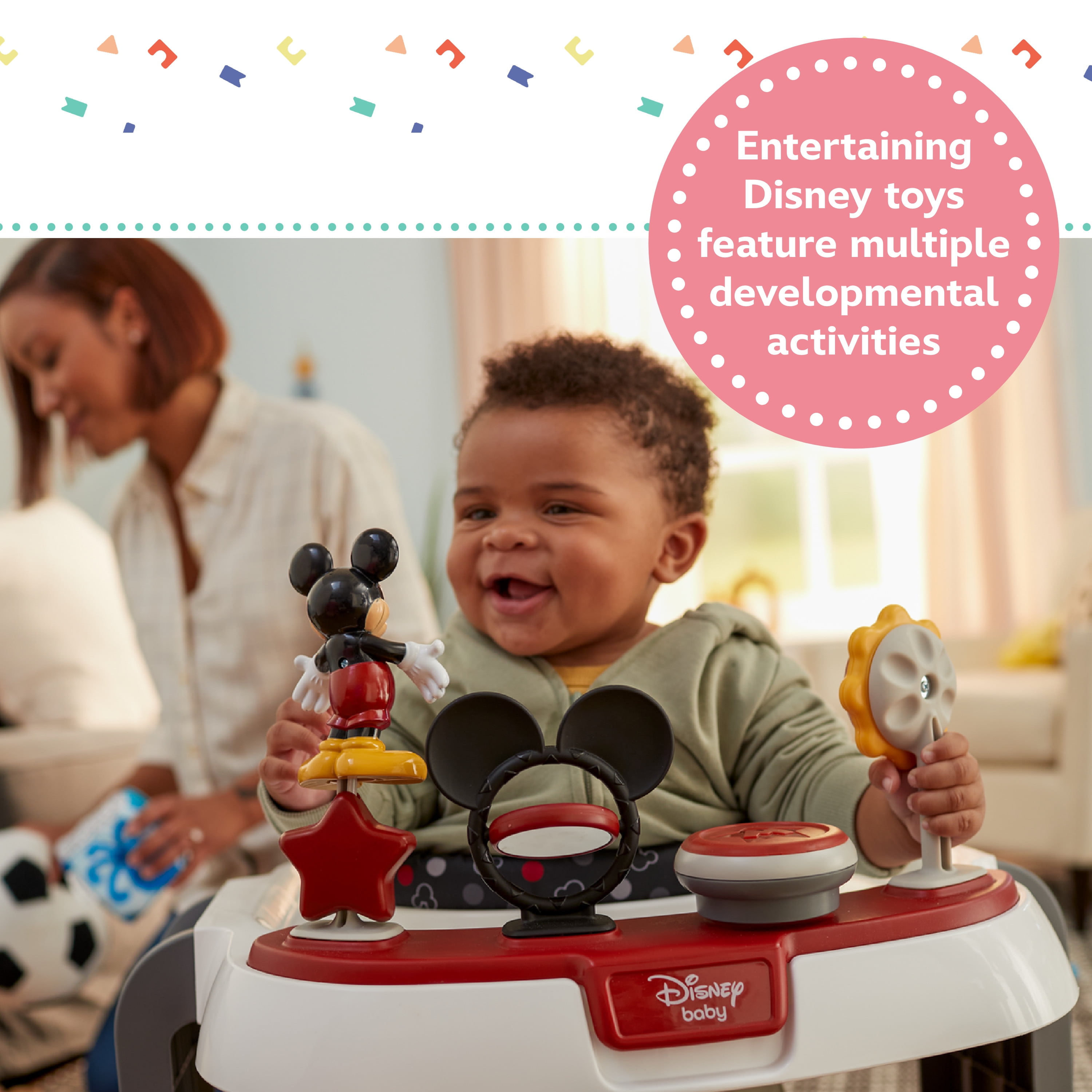 Disney Baby Ready, Set, Walk DX Developmental Walker, Modern Minnie