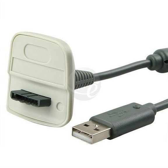 Generic Gray USB Charging Cable for Xbox 360 Controllers