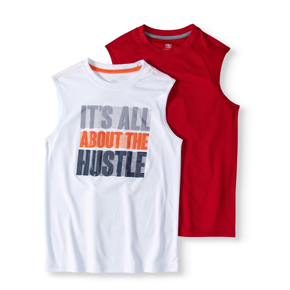 Athletic Works Athletic Works Sleeveless Muscle TShirt Value 2 Pack