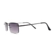 thumbnail image 3 of Rimless Narrow Rectangle Minimal Simple Dad Sunglasses Gunmetal - Smoke, 3 of 4