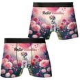 thumbnail image 3 of Hello Valentine’s Day Schnauzer Flower Crown Romantic Pink Floral All Over Print Boxer Briefs Underwear for Men Dad Miniature Schnauzer Dog Lover - 00031, 3 of 6