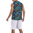 thumbnail image 2 of Naloa Love Music Basketball Jersey Reversible Men's Mesh Athletic Sports Shirts Training Practice S-4XLXX-Large, 2 of 6