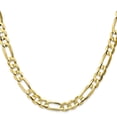 thumbnail image 2 of Primal Gold 10 Karat Yellow Gold 6.75mm Light Concave 26-inch Figaro Chain, 2 of 4