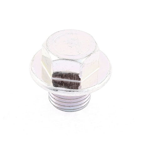 Car Part Oil Pan Drain Plug Assembly Silver Tone 90341-12012