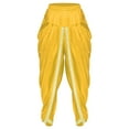 thumbnail image 3 of Kaerm Mens Satin Harem Pants Lightweight Loose Elastic Waistband Yoga Baggy Trousers Yellow S, 3 of 5