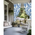 thumbnail image 4 of nqOlkjepod Outdoor Curtains for Patio Waterproof, Summer Blue Conch Outdoor Privacy Panels Grommet, Shell Ocean Retro Coastal Beach Blackout Outside Curtains for Porch/Cabana 54"x108", 2 Panels, 4 of 8