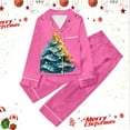 thumbnail image 2 of FhsagQ Girls Pajamas Size 12-14 Big Kids Children's Christmas Print Long Sleeve Trousers Cardigan Children's Pajamas Two Sets Girls Pajamas Size 6-7 Nightgown Girls Pajamas Size 12-14 9-10 Years, 2 of 4