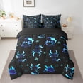 thumbnail image 2 of Feelyou Neon Dreamy Axolotl Twin Bedding Sets 7-Piece for Teens, Cartoon Love Heart Bedding Comforter Set, Magical Animal Theme Reversible Sheet Sets, Lightweight Room Decor, 2 of 8