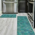 Teal Kitchen Rugs Sets of 2 Turquoise Kitchen Rug Mat Washable NonSlip