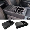 thumbnail image 2 of Cojín para Reposabrazos de consola central automática con 2 portavasos, almohadilla para Reposabrazos de cuero PU, funda de almohada portátil para coche, almohadilla de altura, 2 of 5