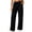 #Black 1, variant on Vynhevius Women Solid Sweatpants Straight‑Leg Elastic Waist Pockets Loose Fit Casual Homewear Long Trousers