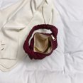 thumbnail image 2 of Bolso de las axilas de las mujeres Bolso de hombro plisado de la nube de la moda de nylon Bolsos (rojo vino) Likrtyny Para Estrenar, 2 of 9