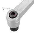 thumbnail image 4 of Uxcell M8 Metric Female Thread Adjustable Clamping Lever Handle Silver Tone 3 Pack, 4 of 5