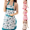 thumbnail image 1 of Cheers Tablier-Robe Imperméable pour Femmes à Nœud Floral pour Cuisine et Restaurant avec Poche, 1 of 7