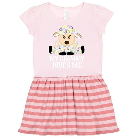 

Inktastic My Grammy Loves Me Childs Baby Lamb Gift Toddler Girl Dress