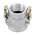 thumbnail image 3 of Uxcell 1 Pcs 1.5" Part D Female Adapter x Female Thread Cam Groove Hose Fittings, 3 of 5