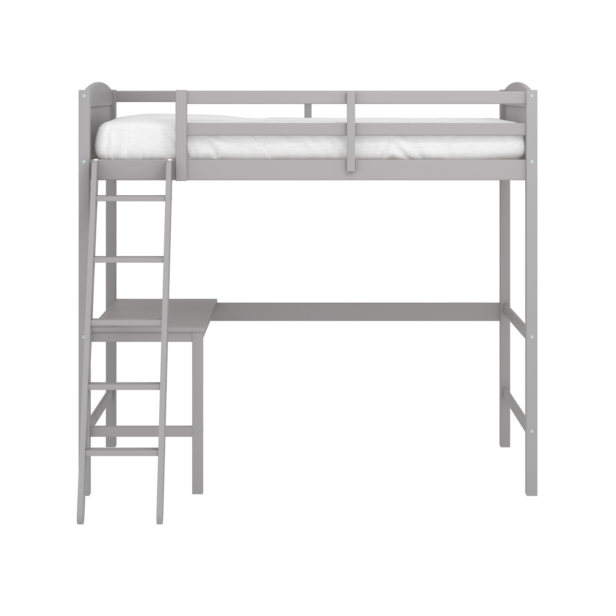 Living Essentials by Hillsdale Alexis Wood Arch Twin Loft Bed with Desk, Gray - image 3 of 16