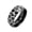 Black, variant on 8mm Men Women Stainless Steel Sports Balls Ring Football Soccer Pattern Ring Glow in the Dark Sport Jewelry Gift Blue Size 7