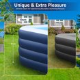 thumbnail image 2 of Inflatable Family Swimming Pool, 100"x60"x30" Oversized, Extra-Deep & Reinforced - for Adults, Kids, Backyard, Garden, Summer Fun, 2 of 8