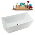 thumbnail image 3 of 59" Streamline N2880BGM Soaking Freestanding Tub and Tray With Internal Drain in Brushed GunMetal, 3 of 9