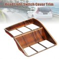 thumbnail image 3 of for -V 2017-2019 Car Peach Wood Grain Headlight Switch Panel Cover Trim, 3 of 5