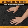 thumbnail image 5 of Ottomanson Bath Rug Set 2-Piece, Non-Slip Plush Shag Bathroom Runner & Mat for Sink, 24" x 48" + 2' x 5', Black, 5 of 5