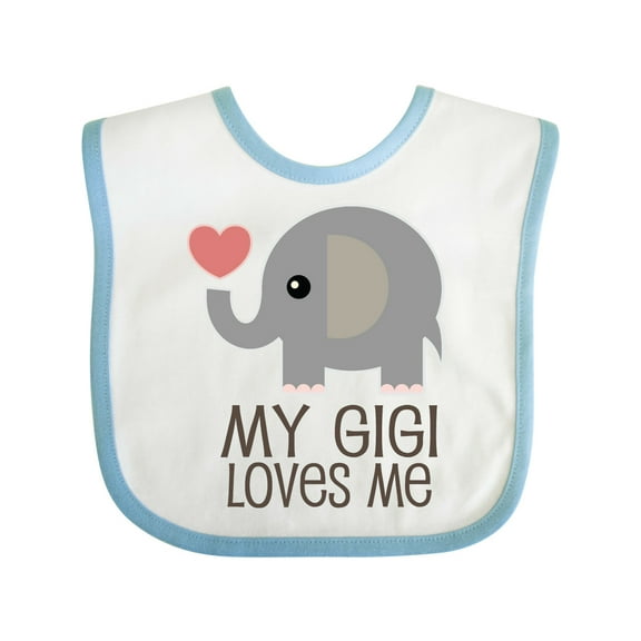 Inktastic My Gigi Loves Me Grandchild Boys or Girls Baby Bib