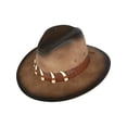 thumbnail image 2 of Kenny K  Distressed Faux Leather Western Hat with Faux Animal Teeth (Men's), 2 of 3