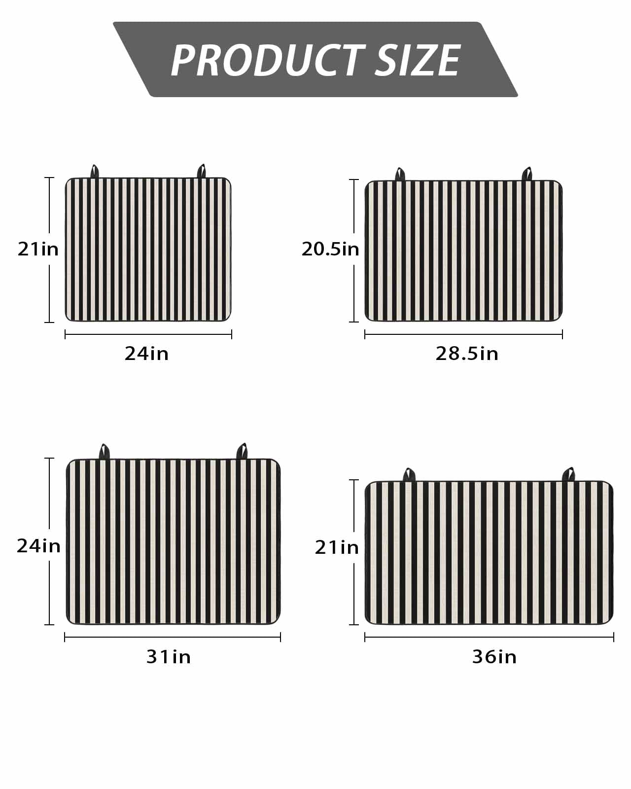 Stove Top Covers for Electric Stove, Black Striped Glass Stovetop Cover Protector, Modern Simple Farmhouse Beige Vintage Induction Cooktop Protector Oven Mat for Kitchen Countertop 24"x21"