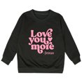 thumbnail image 4 of Hwmodou Girls Sweatshirt "Jesus Love You More" Crewneck Printed Long Sleeve Fall Winter Simple Athletic Top,3-14Y, 4 of 4